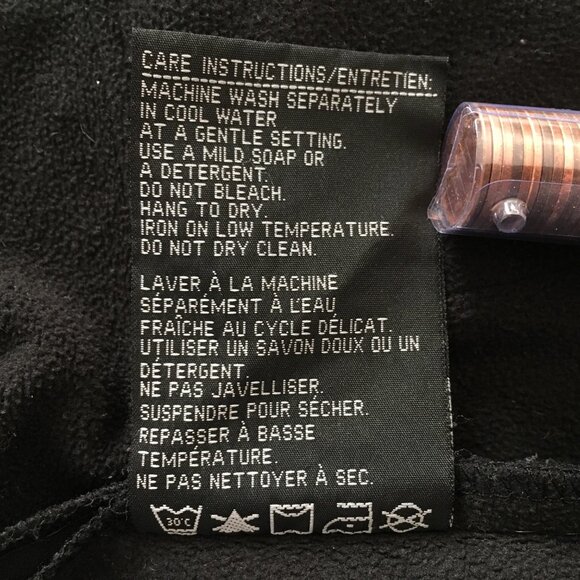 [Novelti] Black Fleece Lined High Collar Hooded Raincoat | L | Good - Picture 15 of 15